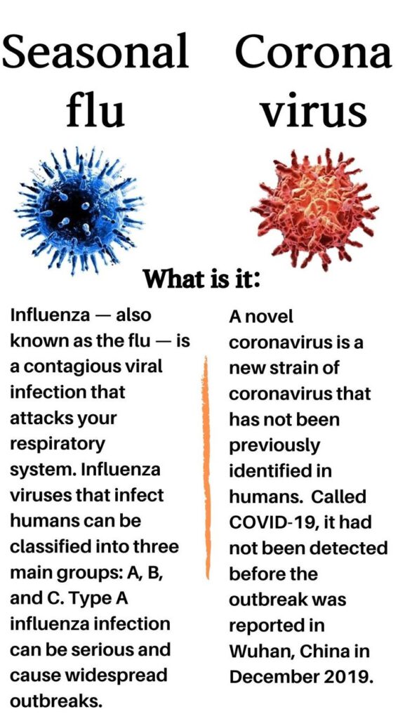 The difference between the flu and the corona2